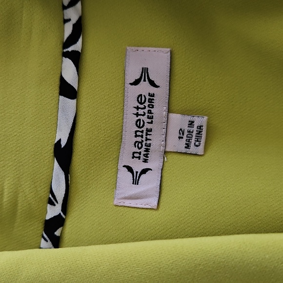 NEW Nanette Lepore Citrine Chartreuse Green Yellow One Button Lined Blazer Size - Picture 8 of 9